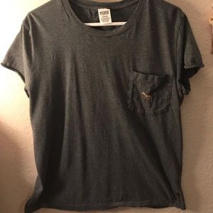 Victoria’s Secret Dark Grey Sequin Dog Shirt